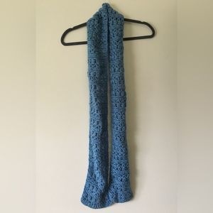 Blue Knitted Scarf 